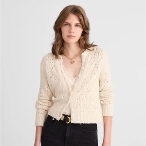 Madewell Ivory Pointelle Cardigan